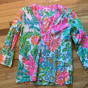 Lilly Pulitzer Multicolor Floral Tunic